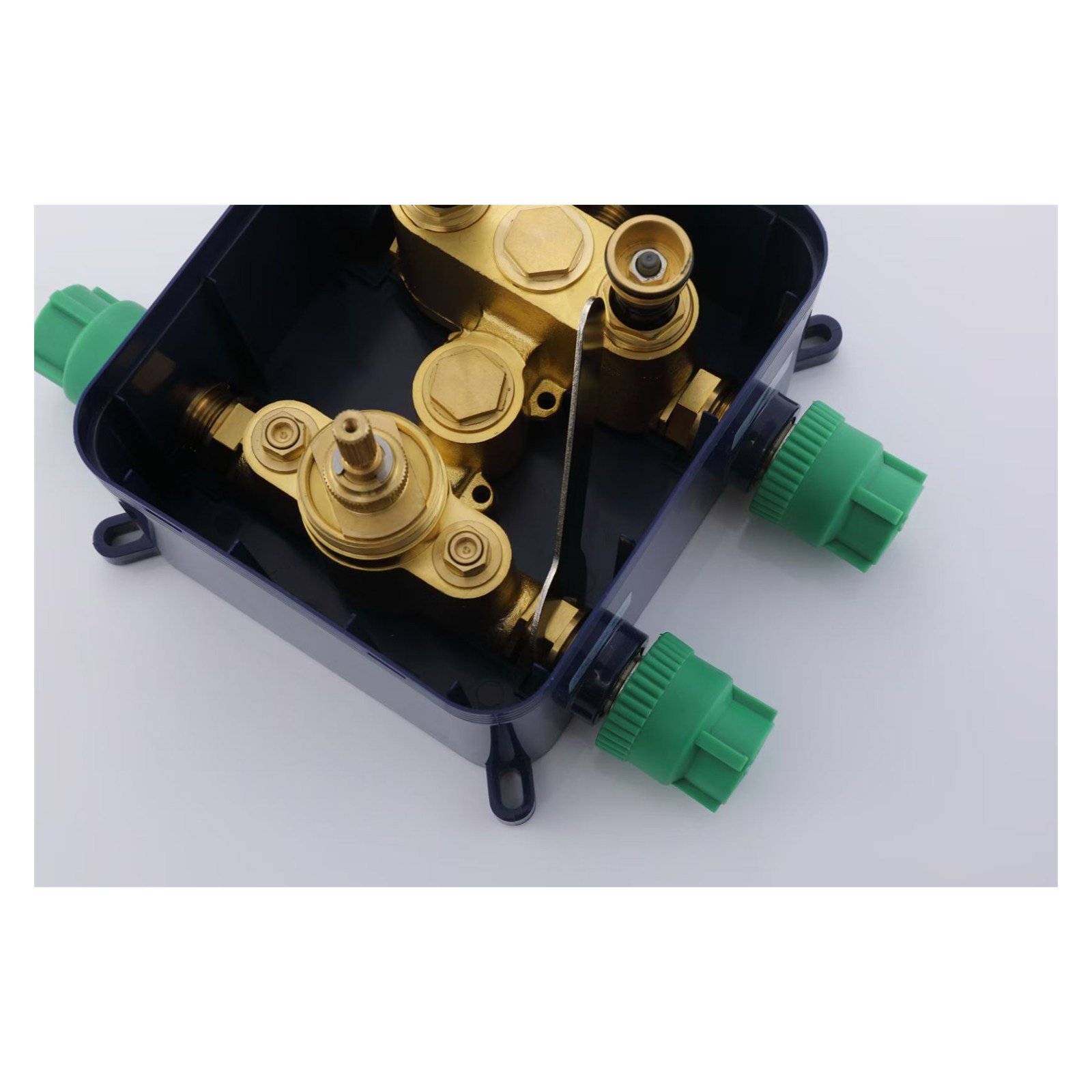 Concealed brass valve body configuration 7